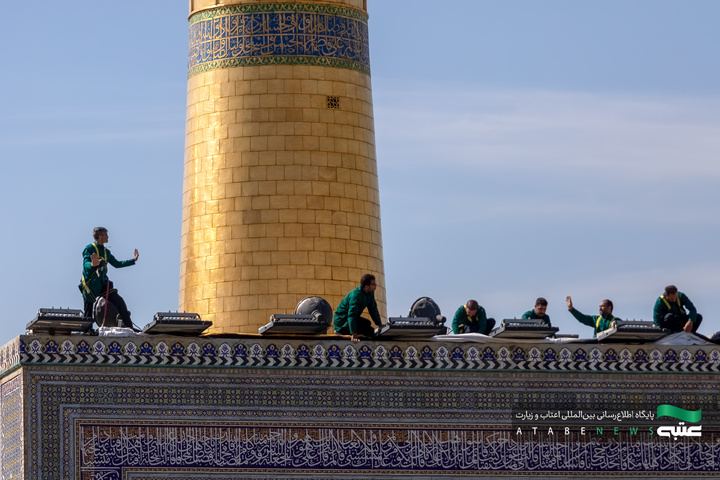 سیاه‌پوشی صحن و سرای حرم مطهر رضوی در سالروز شهادت حضرت زهرا(س)