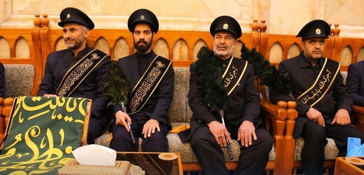تکریم مسئولان عتبه عباسیه توسط خادمان حرم بانوی کرامت
