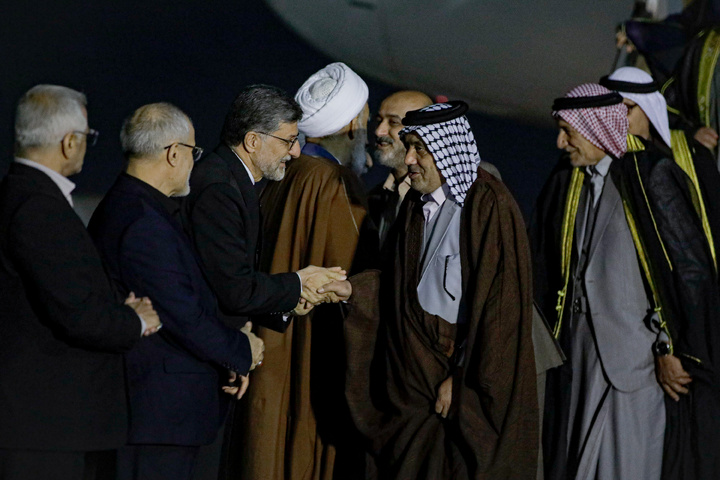استقبال از شیوخ عشایر عراق در فرودگاه شهید هاشمی‌نژاد مشهد-۲